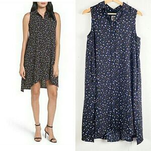 Anne Klein A-line Dress  Geometric flowers